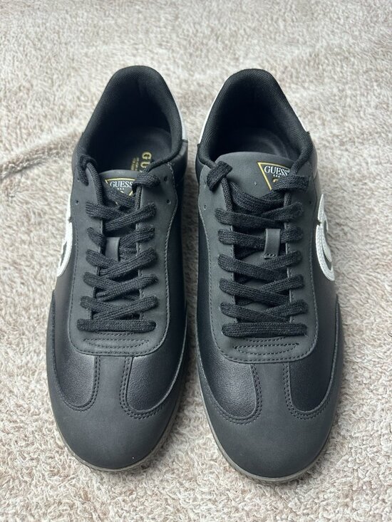 Guess Borge Casual Sneakers Black White W/ Large Logo New Men\'s Size 12 M New main image 14